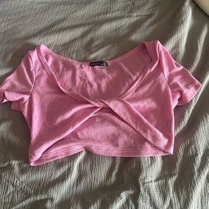 Shein pink crop top